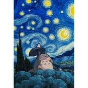 My Neighbor Totoro Diamond Painting Set (For Adults) 5D DIY Anime Diamond Art Set (For Beginners) Round Full Diamond Diamond Painting Gemstone Art Crafts (Home Wall Decoration Gift)