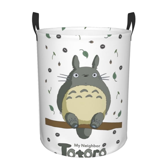 My Neighbor Totoro Large Laundry Hamper, Collapsible Laundry Basket With Handles, Tall Storage Basket For Blanket, Toys, Dirty Clothes In Living Room, Bedroom, Bathroom, Nursery(M)