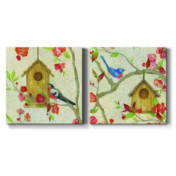 Neighborhood I - Premium Gallery Wrapped Canvas - Ready to Hang Set of 2 - 32 x 32 Each