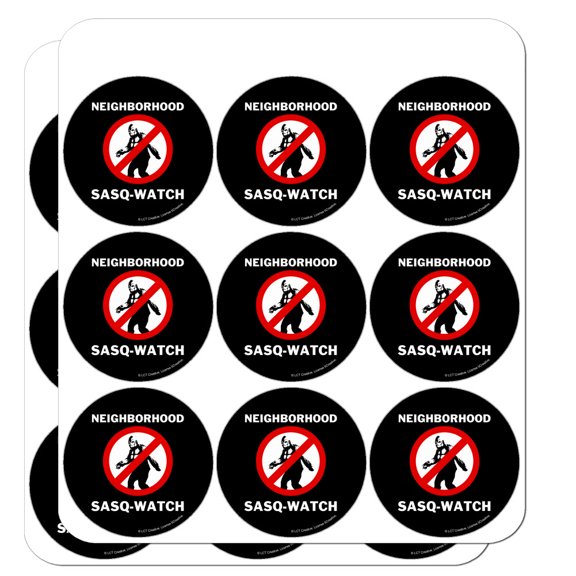 Neighborhood Sasq-Watch Sasquatch Watch Funny Humor Planner Calendar Scrapbooking Crafting Stickers