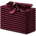 thumbnail image 1 of Neighborly Nook 12 Pcs Silky Burgundy Satin Napkins 17 x 17 Inches, Square Smooth Wedding Dinner Napkins Satin Cloth Napkins Table Napkins for Banquet Party Restaurant Decor, Thanksgiving, Christmas, 1 of 14