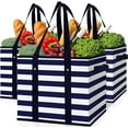 thumbnail image 1 of Neighborly Nook 3 Pack Reusable Grocery Bags Large Water Resistant Grocery Collapsible Heavy Duty Tote Bags for Shopping Picnic, 1 of 14