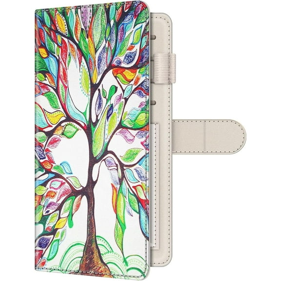 Neighborly Nook Checkbook Cover for Personal Checkbook, RFID Blocking Big Capacity Standard Register Duplicate Checks with Pen Holder, Cards Slots (Love Tree)