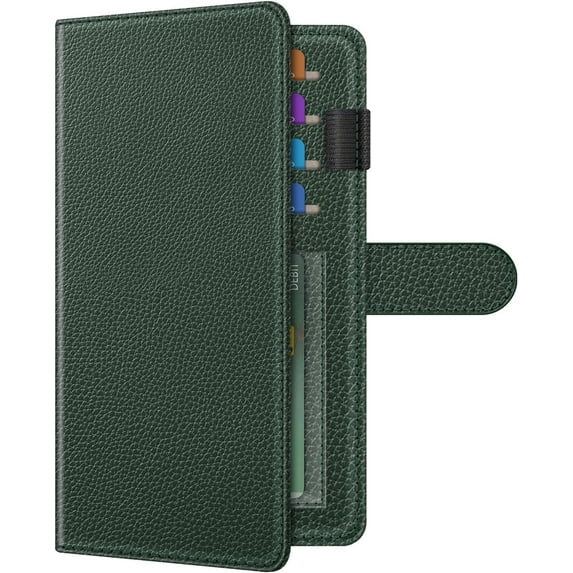 Neighborly Nook Checkbook Cover for Personal Checkbook, RFID Blocking Big Capacity Standard Register Duplicate Checks with Pen Holder, Cards Slots