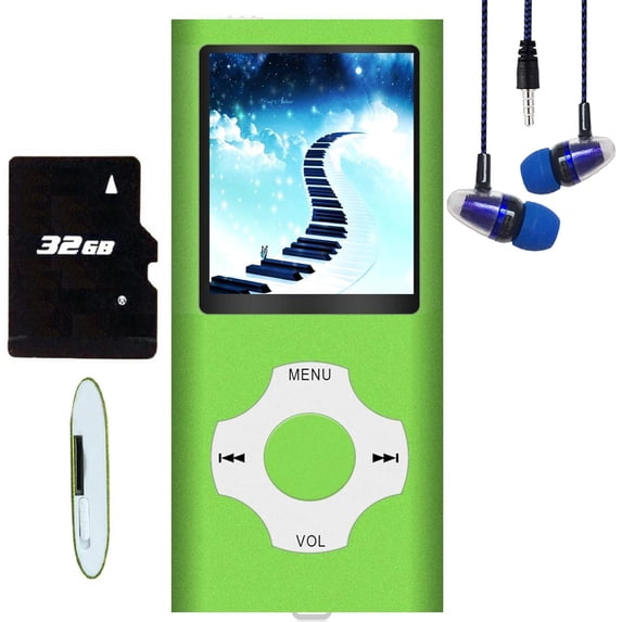 Neighborly Nook MP3 Player, Hotechs MP3 Music Player with 32GB Memory SD Card Slim Classic Digital LCD 1.82'' Screen MINI USB Port with FM Radio, Voice Record