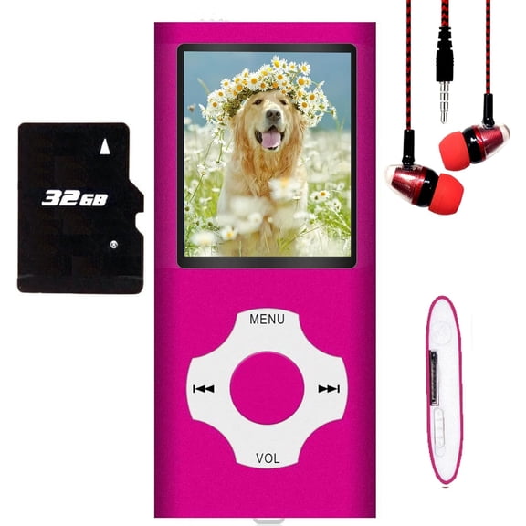 Neighborly Nook MP3 Player, Hotechs MP3 Music Player with 32GB Memory SD Card Slim Classic Digital LCD 1.82'' Screen MINI USB Port with FM Radio, Voice Record