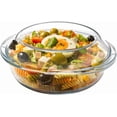 thumbnail image 1 of Neighborly Nook Mini-1 Liter Glass Casserole Dish With Lid, Round Oven Safe Glass Bakeware with Handles, 1 of 13