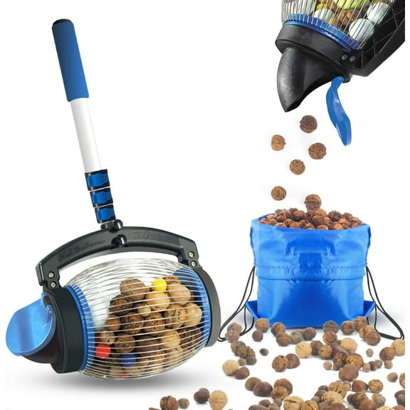 Neighborly Nook Nut Gatherer, Acorn Picker Upper, Pecan Picker Upper - Directly Dump Outlet, Apply to Acorn,Pecan, Buckeyes,Hickory Nuts, Nerf Balls, Golf Balls, Objects Size 3/8'' to 1'';1 Gallon