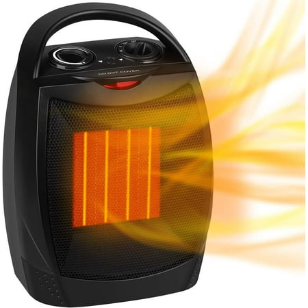 Neighborly Nook Portable Electric Space Heater, 1500W/750W Ceramic Heater with Thermostat, Heat Up 200 Square Feet in Minutes, Safe and Quiet for Office Room Desk Indoor Use