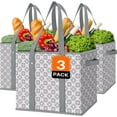 thumbnail image 1 of Neighborly Nook Reusable Grocery Bags [3 Pack],Large Grocery Tote Bag Water Resistant Shopping Bags Foldable Grocery Bag for Clothes,Shoes and Picnic, 1 of 7