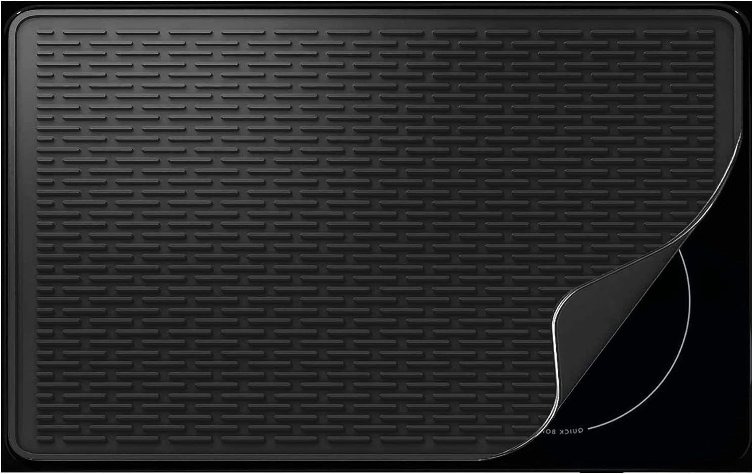 Neighborly Nook Stove Top Cover for Electric Stove - Silicone Stove Mat for Glass Top, Glass Cooktop Protector, XL Dish Drying Mats For Kitchen,Oven Covers for Electric Stove (Black,36 x 21)