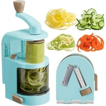 Neighborly Nook Vegetable Spiralizer 4in1 Rotating Blade Veggie Spiralizer Zucchini Noodle Maker with Strong Suction Cup Spiral Vegetable Cutter Slicer