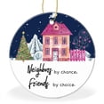 thumbnail image 1 of Neighbors by Chance Friends by Choice - Neighbor Christmas Ornament Gifts Xmas Keepsake Heart-shaped Ceramic Christmas Tree Ornament Decoration, 1 of 6