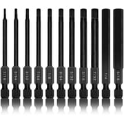 Neiko 01147A Allen Wrench Drill Bits, 11-Piece Hex Drill Bit Set, SAE Sizes 1/16" to 5/16", Magnetic Hex Head Bits, 3" Quick Release Shanks, S2 Steel, Compatible with Power Drills and Impact Drivers