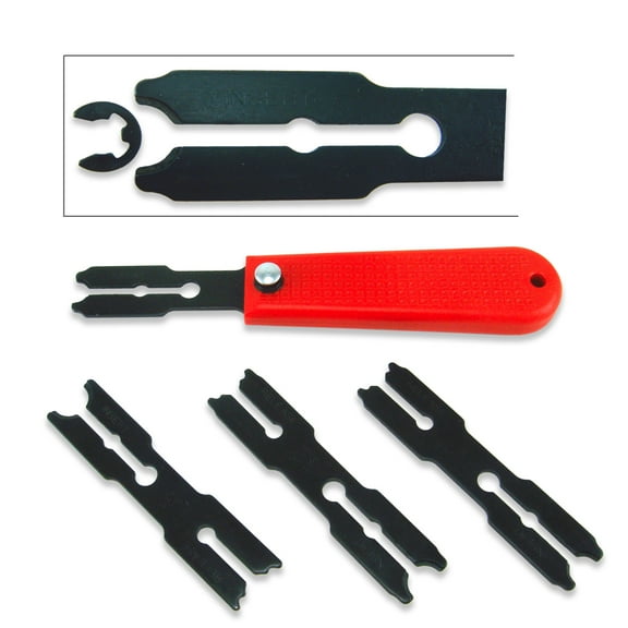 Neiko 01970A E-Clip Remover & Installer Set, 4 Piece | SAE (1/4-Inch - 3/8-Inch)