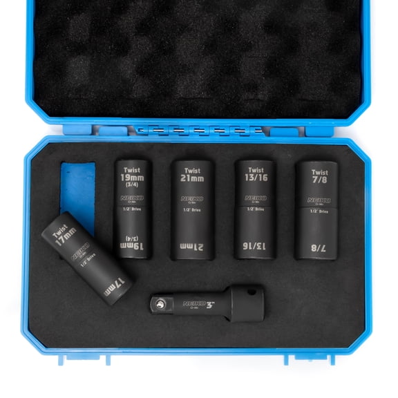 Neiko 02340A, 1/2-Inch Chrome Molybdenum Finish Socket Wrench & Set, 6 Piece