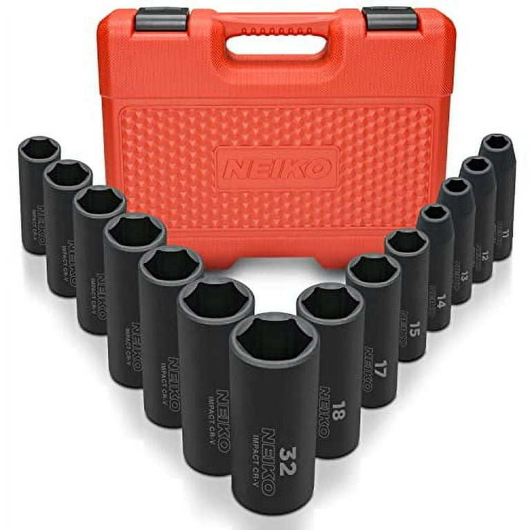 1/2 in. Drive 11-32 mm 6-Point Shallow Impact Socket Set (14-Piece) 1/2 in. Drive 11-32 mm 6-Point Shallow Impact Socket Set (14-Piece)
