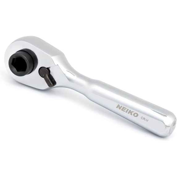 1 Point Rachet Neiko Stubby Ratchet 03002A, 1/4 Inch Drive, 108-Tooth Reversible, Mini ...