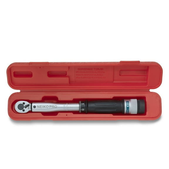 Neiko 03708B 3/8-Inch Drive Adjustable Torque Wrench, Chrome Vanadium Steel | 40-250 Inch-Pound | 11.5-Inch Length | SAE