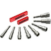 NEIKO 10065A 1/4  Hex Shank Magnetic Power Impact Nut Driver Set |8 Piece Tool Set | Professional Grade Socket Nut Setters| Metric | Sizes 6 to 13 MM | Cr-V Steel