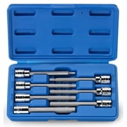 Neiko 10072A 3/8-Inch Drive Extra Long Allen Hex Bit Socket Set, SAE, 1/8-Inch - 3/8-Inch | S2 and Cr-V Steel, 7-Piece Set