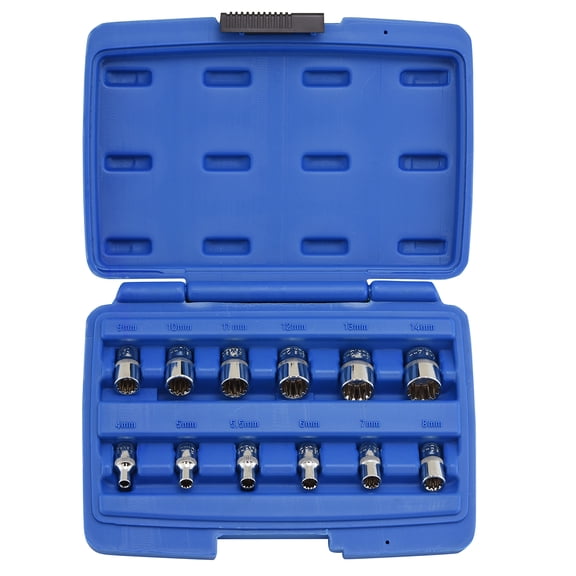 Neiko 12-Piece 1/4-Inch Drive Octa-Metric Spline Socket Set