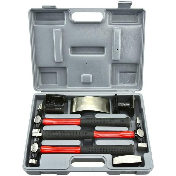 Neiko 20709A Heavy Duty Auto Body Hammer and Dolly Kit, 7 Piece