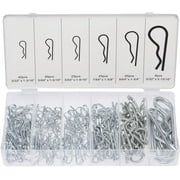 Neiko 50457A Cotter Pin Assortment Kit, 150 Piece Zinc Plated Steel Clips, Small Cotter Pins for Use on Hitch Pin Lock System, Assorted Cotter Pins, Hair Pin Assortment Kit, R Clips
