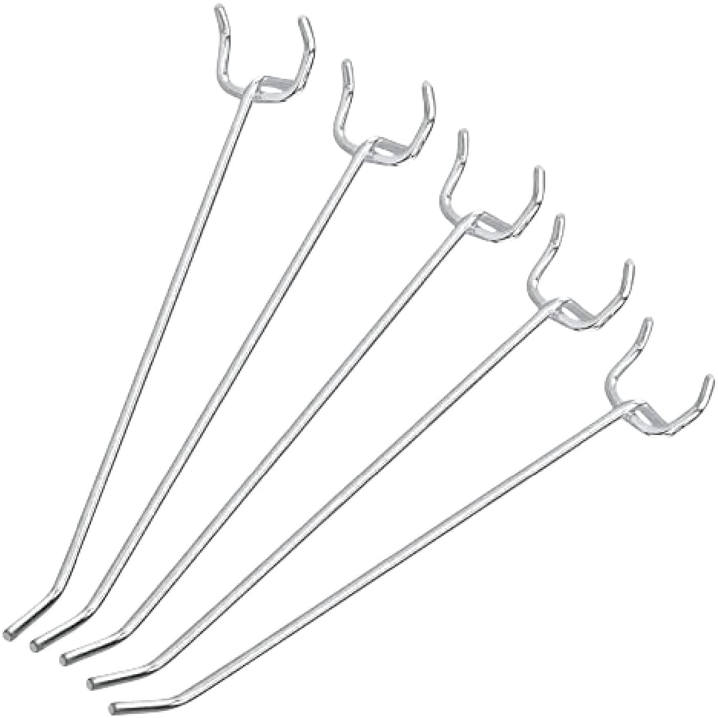 Chrome platted metal J Type Pegboard Hook - 6 Inch at Rs 2450/set