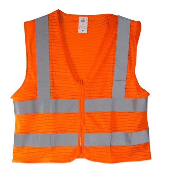 Neiko 53948A High Visibility Safety Vest with Mesh Fabric, ANSI / ISEA Standard | Color Neon Orange | Size XXXL