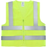 Neiko 53957A High-Visibility Safety Vest with Reflective Strips for Emergency, Construction, and Safety Use, Neon Yellow, Large