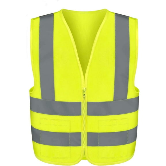 Neiko 53964A High Visibility SAFETY Vest with 2 Pockets, XX-Large, Neon Yellow