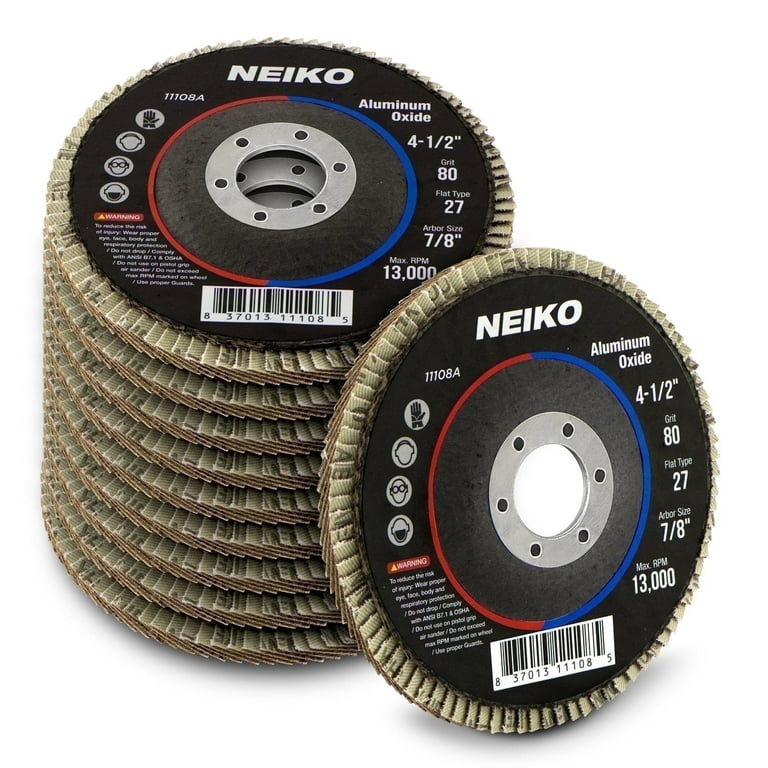 glico様　6/20 NEIKO 11108A 10 Pack Aluminum Oxide Flap Discs 4-1/2 for