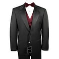 thumbnail image 1 of Neil Allyn 7-Piece Formal Tuxedo with Flat Front Pants, Shirt, Burgundy Vest, Bow-Tie & Cuff Links. Prom, Wedding, Cruise, 1 of 5