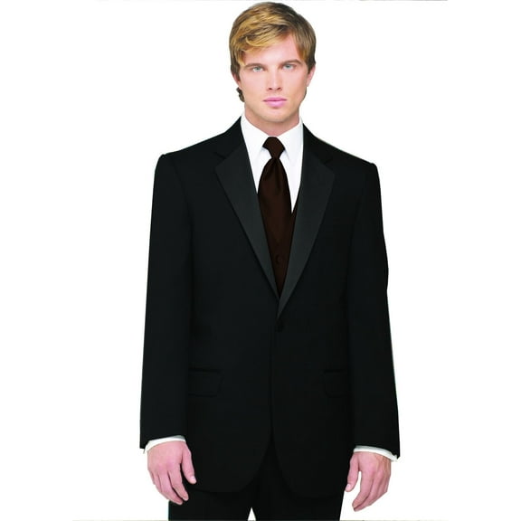 Neil Allyn 7-Piece Formal Tuxedo with Flat Front Pants, Shirt, Chocolate Vest, Tie & Cuff Links. Prom, Wedding, Cruise