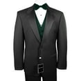 thumbnail image 1 of Neil Allyn 7-Piece Formal Tuxedo with Flat Front Pants, Shirt, Hunter Green Vest, Bow-Tie & Cuff Links. Prom, Wedding, Cruise, 1 of 5