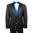thumbnail image 1 of Neil Allyn 7-Piece Formal Tuxedo with Pleated Front Pants, Shirt, Blue Vest, Bow-Tie & Cuff Links. Prom, Wedding, Cruise, 1 of 5