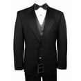 thumbnail image 1 of Neil Allyn 7-Piece Formal Tuxedo with Pleated Front Pants, Shirt, Charcoal Vest, Bow-Tie & Cuff Links. Prom, Wedding, Cruise, 1 of 5