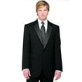 thumbnail image 1 of Neil Allyn 7-Piece Formal Tuxedo with Pleated Front Pants, Shirt, Charcoal Vest, Tie & Cuff Links. Prom, Wedding, Cruise, 1 of 5