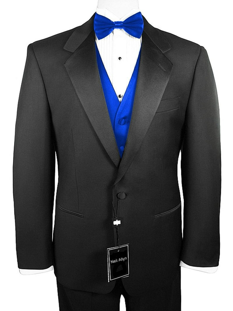 Neil Allyn 7-Piece Formal Tuxedo with Pleated Front Pants, Shirt
