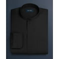 thumbnail image 1 of Neil Allyn Men's Black Banded Collar Dress Shirt-4XL, 1 of 1