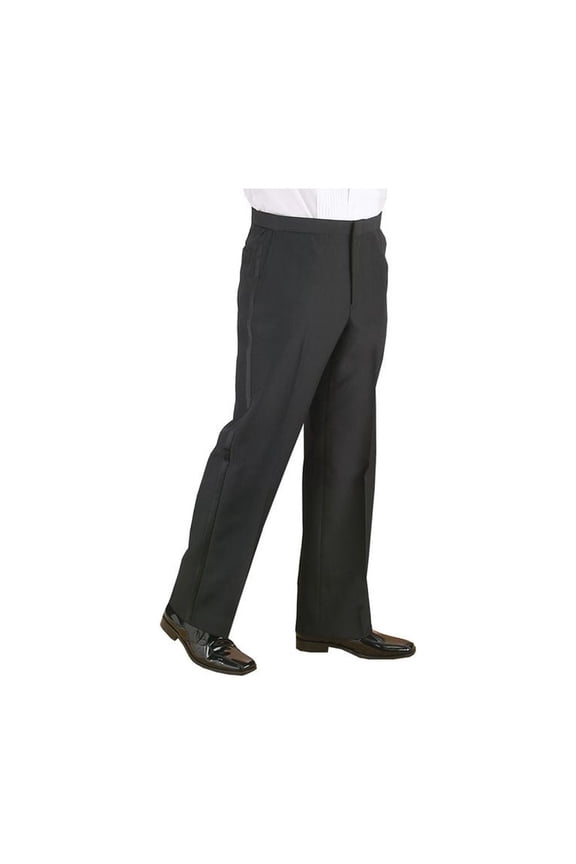 Men's SLIM FIT Flat Front, Comfort Waist Tuxedo Pants. Prom, Wedding, Formal, Homecoming, Cruise. Waist size 38