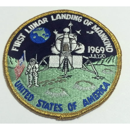 Neil Armstrong Apollo 11 First Lunar Landing Mankind Patch Official Nasa 1969 Made In USA