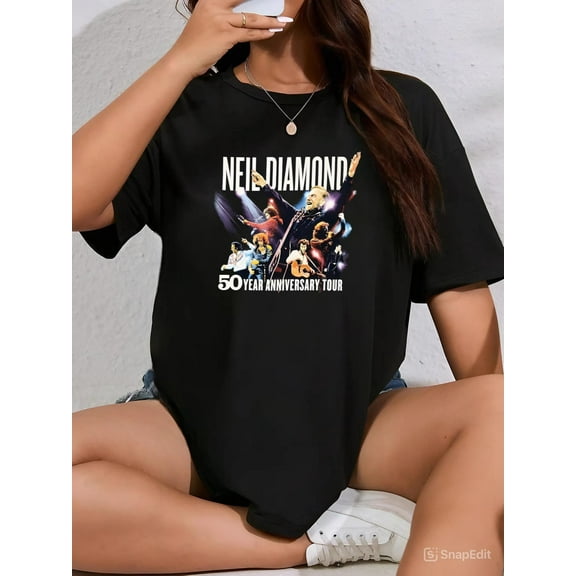 Neil Diamond 50 Year Anniversary Sweet Caroline Tour Concert Music Legend Shirt Top, for men & women, up to size 5XL