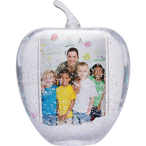 Neil Enterprises Inc. 2-Photo Apple 1.75" x 2.75" Photo Snow Globe