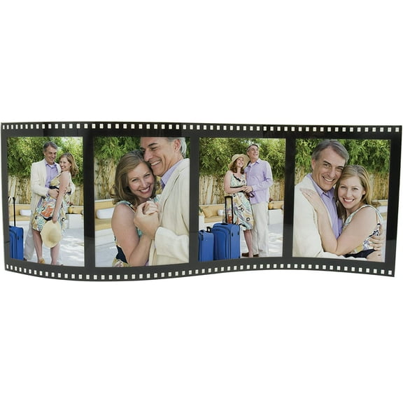 Neil Enterprises Inc. 3.75" x 5" 4-Photo Filmstrip Wave Picture Frames - Pack of 12