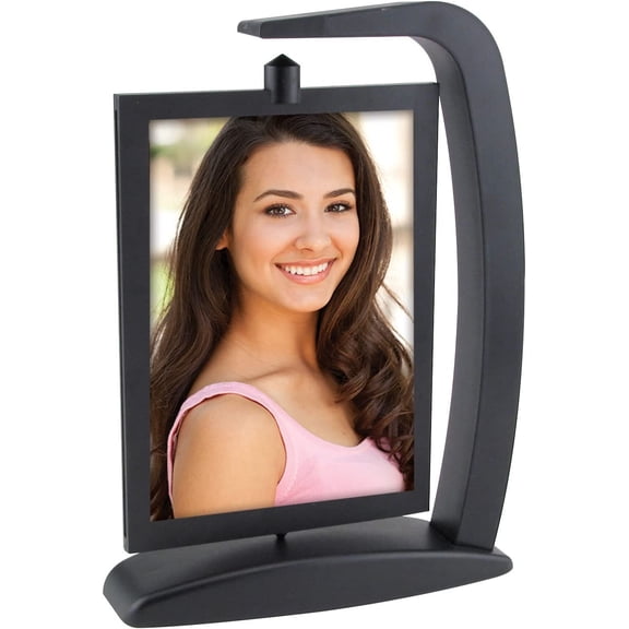 Neil Enterprises Inc. Black Acrylic 5" x 7" Spinning Picture Frames - Pack of 12