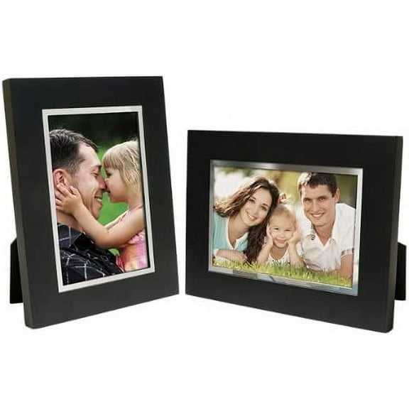 Neil Enterprises Inc. Black Wood w/ Silver Bezel 4x6 Single Picture Frames - Pack of 12