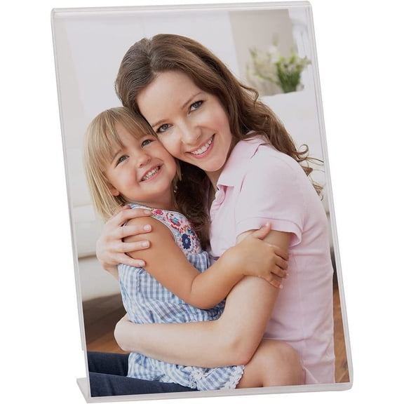 Neil Enterprises Inc. Clear Acrylic 3.5x5 Bent Easel Picture Frames - Pack of 50