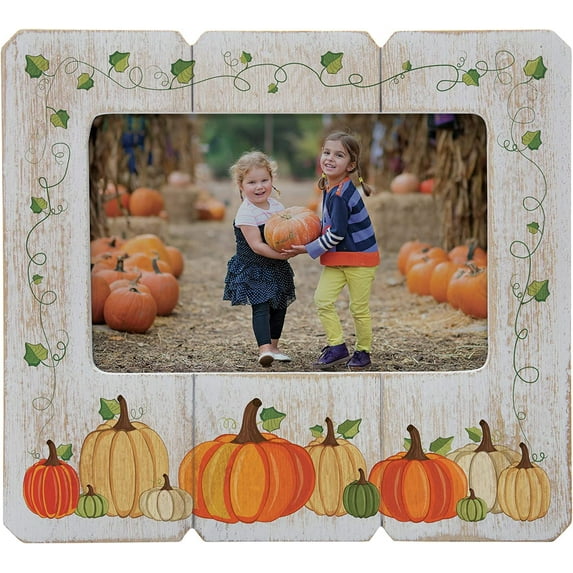 Neil Enterprises Inc. Fall Pumpkin 6" x 4" Wood Picture Frame